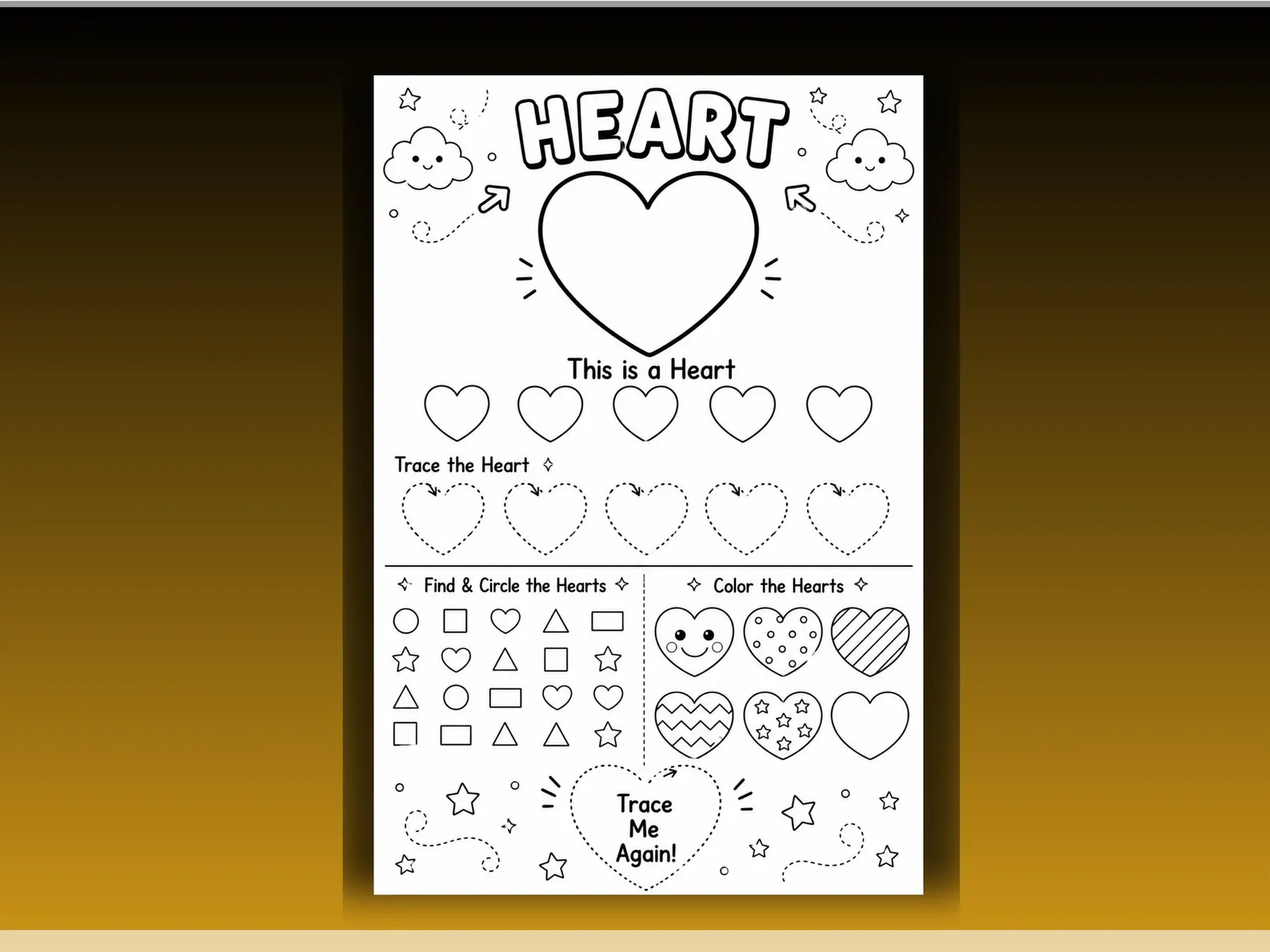 CuteLearner printable Preschool Shapes Worksheets For Kids, Shape Recognition Activities, Kindergarten Math Worksheets, Fine Motor Skills — Tracing Worksheets, — preview 4